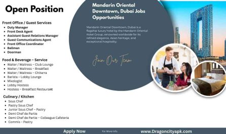 Mandarin Oriental Downtown, Dubai Jobs Opportunities