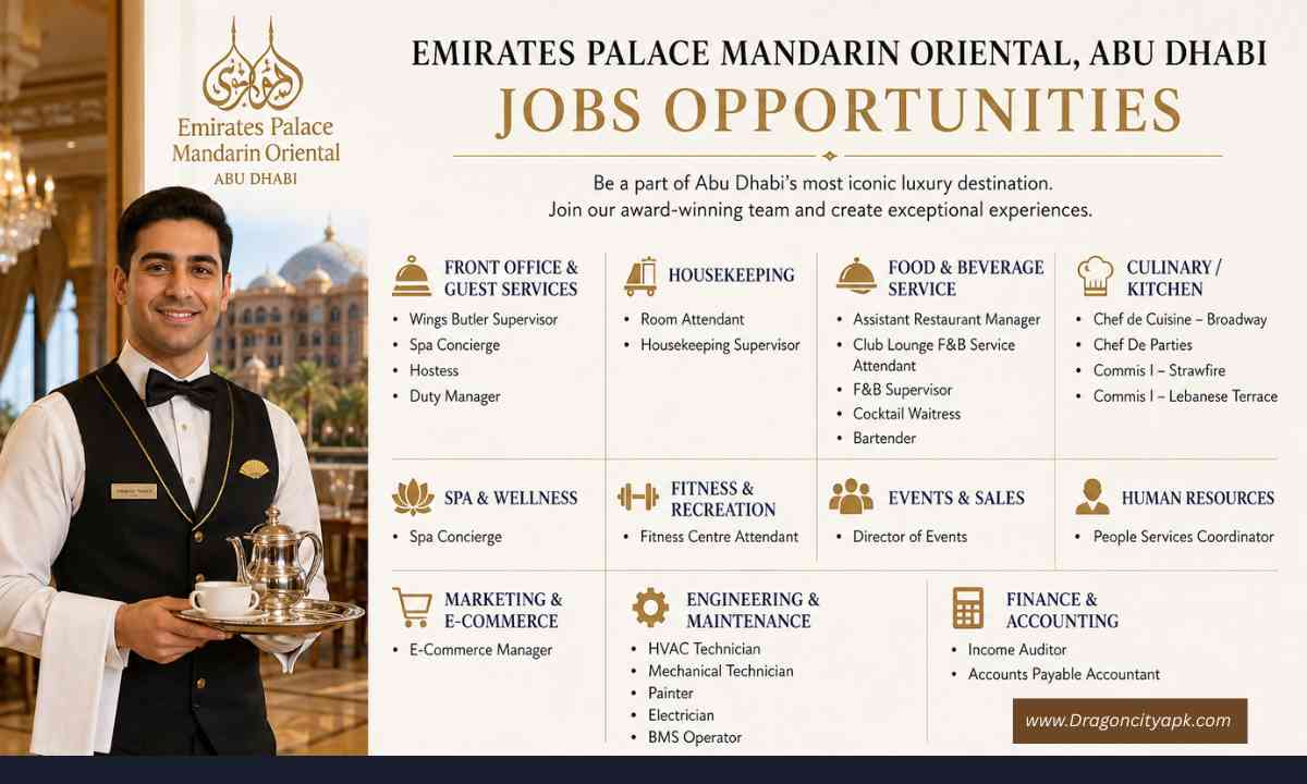 Emirates Palace Mandarin Oriental, Abu Dhabi Jobs Opportunities
