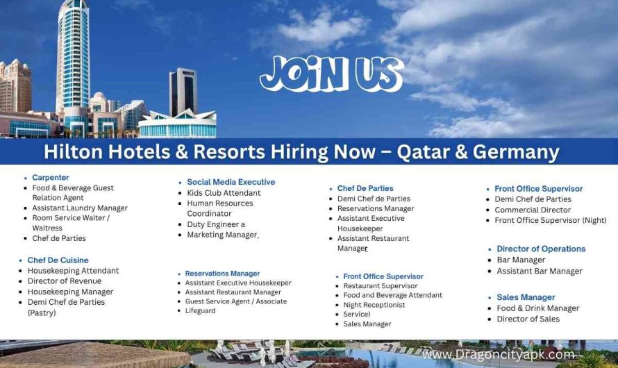 Hilton Hotels & Resorts Hiring Now – Qatar & Germany