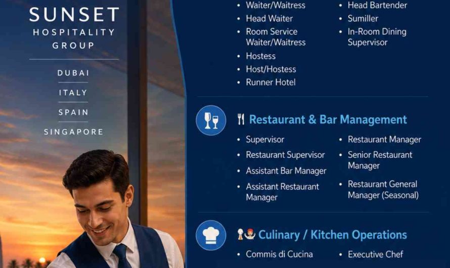 Sunset Hospitality Group Dubai, Italy, Spain, Singapore