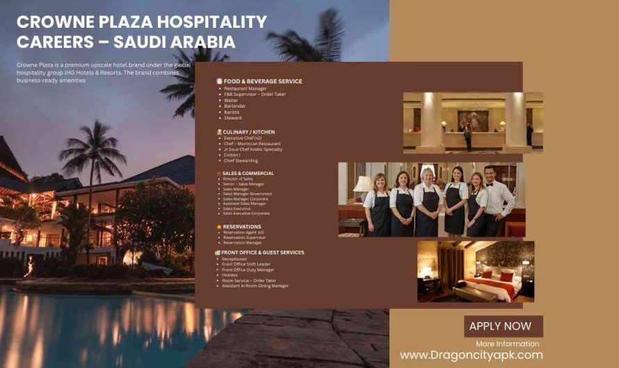 Crowne Plaza Hospitality Careers – Saudi Arabia