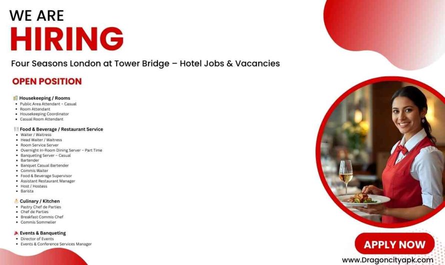 Careers at Four Seasons Hotel London at Tower Bridge, UK
