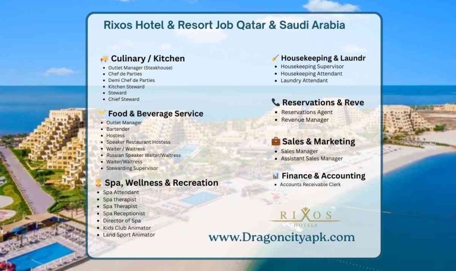 Rixos Hotel & Resort Job Qatar & Saudi Arabia