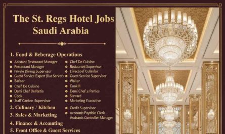 The St. Regi Hotel Jobs Saudi Arabia