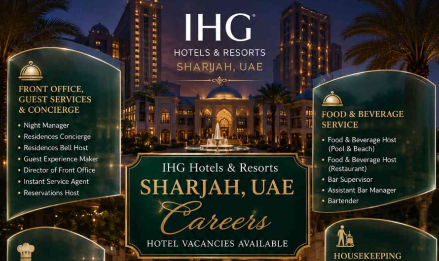 IHG Hotels & Resorts Sharjah, UAE Careers – Hotel Vacancies Available